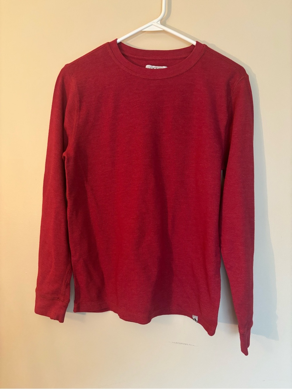 Classic Men's Red Crewneck Knit Sweater